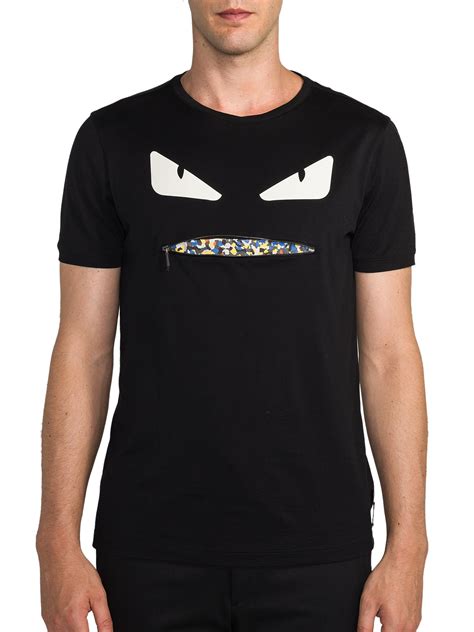 fendi monster zip t shirt|fendi t shirts.